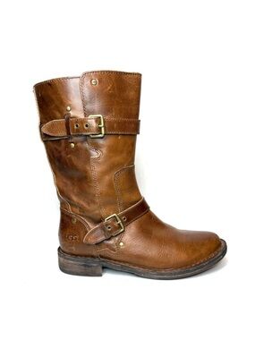 UGG Gillespie Tan Leather Boots | 6.5